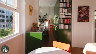 NEVER TOO SMALL Colourful Art Deco Micro Apartment Sydney 27sqm290sqft [upl. by Morlee252]