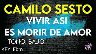 Camilo Sesto  Vivir Así Es Morir De Amor  Karaoke Instrumental  Tono Bajo [upl. by Shaddock642]