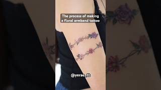 The process of making a floral armband tattoo [upl. by Salangia]