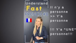 Understand Fast French 8 quotIl y a personnequot frenchlanguage [upl. by Aneelas]