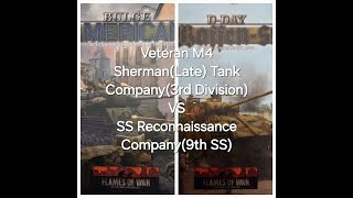 Flames of War Battle Report Veteran M4 ShermanLate Company3rd Div VS SS Recce Company9th SS [upl. by Arlina]