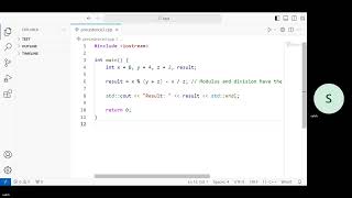 C P10 Precedence of Arithmetic Operators الجزء 10 اسبقيات اولويات العوامل الحسابية [upl. by Anisah210]