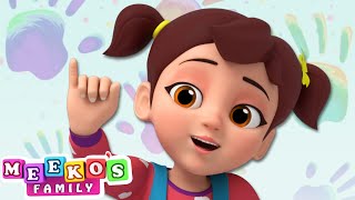 One Little Finger Song 😻☝️  Fun Kids Songs  Meekos Family Official [upl. by Ytsihc170]