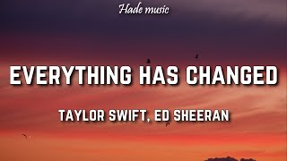 Taylor Swift  Everything has changed Lyrics ft Ed Sheeran [upl. by Oinoitna]