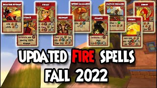 Wizard101 🔥UPDATED FIRE SPELLS  FALL 2022 🔥 [upl. by Gillead]