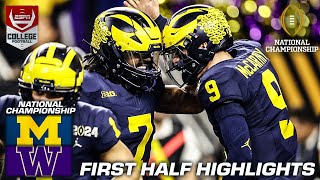 NATIONAL CHAMPIONSHIP HALFTIME HIGHLIGHTS Michigan Wolverines vs Washington Huskies [upl. by Weiser529]