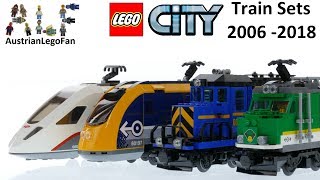 Lego City Train Sets 2006  2018 Compilation  Lego Speed Build Review [upl. by Fabrin]