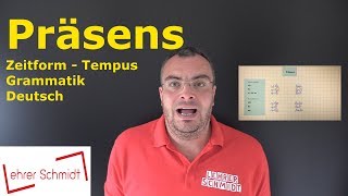 Präsens  Tempus  Zeitform  Grammatik  Deutsch  Lehrerschmidt [upl. by Nivk]