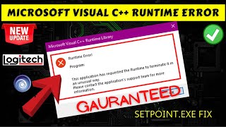 Microsoft visual C Runtime Error This application has requested the runtime to terminate Fix [upl. by Monto]