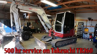 500 Hour Service On A Takeuchi TB260 [upl. by Cowan]