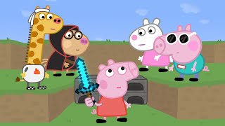 Minecraft Speedrunner Peppa Vs 4 Hunters Animation [upl. by Gnohp]