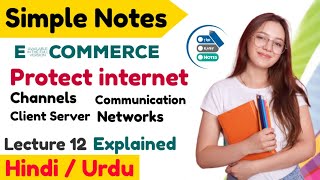 How to Protect Internet communication Channels NetworksClient amp Server eCommerce Hindi Lecture 12 [upl. by Whiney]