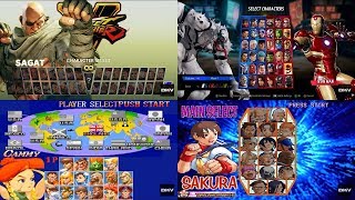 Street Fighter amp MvC Evolution of Select Screen 19872018 [upl. by Ahsienauq505]