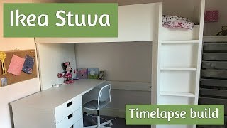 Ikea Stuva assembly  how to build the loft bed in time lapse [upl. by Anirres]