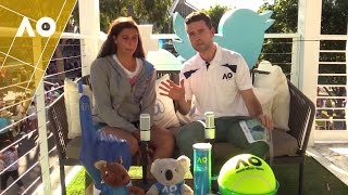 Jaimee Fourlis in the Twitter Blue Room  Australian Open 2017 [upl. by Rockwell]