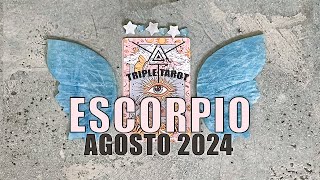 Escorpio ♏️  Mes lleno de sorpresas⚡️ ☆ Tarot de Triple Cruz Agosto 2024 [upl. by Yltsew]