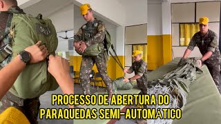 Abertura do Paraquedas SemiAutomático Após Sair do Avião Militar em Vôo  Equipe Dompsa 🇧🇷 [upl. by Bainbridge]