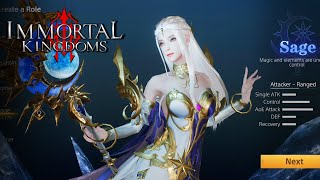 Immortal Kingdoms M Playpark  Sage class Gameplay [upl. by Yralih]