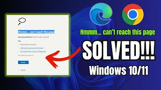 How to FIX quotHmmm cant reach this page took too long to respondquot Microsoft Edge amp Google Chrome [upl. by Anedal]