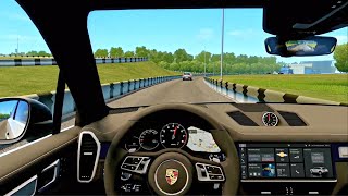 City Car Driving  Porsche Cayenne Turbo  Steering Wheel GAMEPLAY [upl. by Ahsenrad]