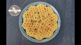 Gemüsewaffeln  hefefrei  zuckerfrei  glutenfrei backen mit Nadine [upl. by Adlay]