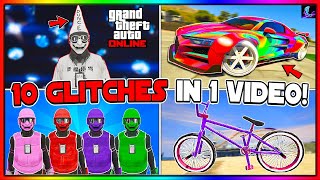 TOP 10 GTA Glitches In 1 Video After 169  The Best GTA 5 Glitches All In 1 Video [upl. by Eirallih473]