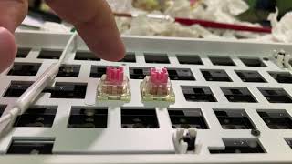 TTC Gold Pink Switches stock vs lubed sound comparison [upl. by Dachia]