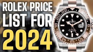 Rolex New Price List is HERE For 2024 [upl. by Linson]