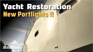 Boat Restoration Project UK  Installing new portlights  EP3 [upl. by Suiramaj]