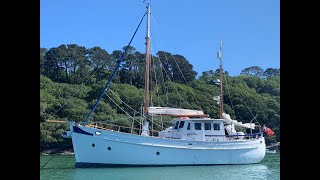 Inchcape 45 Halcyon of Eyemouth  Classic Motor Sailing Boat For Sale [upl. by Nomahs781]