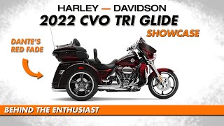 2022 CVO Tri Glide Dantes Red Fade Showcase  Behind The Enthusiast [upl. by Arodal]