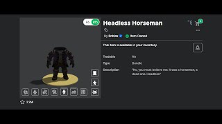 Buying Headless Horseman Roblox made me toxic [upl. by Gilemette]