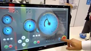 Movicon NEXT SCADA amp HMI software uses Multi touch at SPS Exhibition 2013 [upl. by Ettezel]