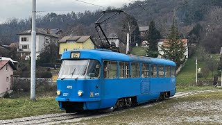 Tramvaji ZET ČKD Tatra T4YU  B4YU i KT4YUYUt po Zagrebu kroz Siječanj 2024 [upl. by Karolyn46]