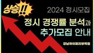 2024 정시 지원현황경쟁률 분석과 추가모집 대학과 지원전략 quot3등급5등급 In서울 마지막 기회quot 강남하이퍼리뷰학원 [upl. by Aillicsirp]