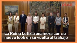 La Reina Letizia enamora con su nuevo look en su vuelta al trabajo [upl. by Scarlet]