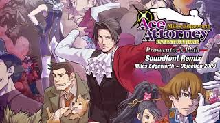 Miles Edgeworth  Objection 2009 Ace Attorney Investigations 2 Soundfont Remix [upl. by Rianna734]