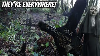 Exploring a forgotten nun cemetery in the woods  Voices heard [upl. by Ilowell851]