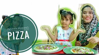 3 yr old kid making her own pizza । home made pizza।kid making pizza।Moment captured । episode33 । [upl. by Nnylyoj]