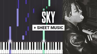 Sky  Playboi Carti  Piano Tutorial  Sheet Music amp MIDI [upl. by Stelle485]