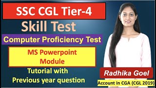 SSC CGL Tier 4 CPT Computer Proficiency Test Power point Module [upl. by Ranitta]