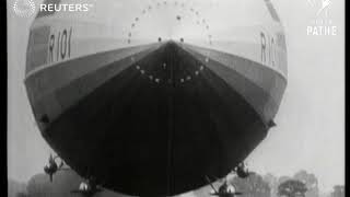 TRANSPORT Aviation R101 Airship leaves Cardington 1929 [upl. by Selwyn]