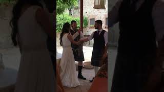 Scottish quaich ceremony and handfasting ritual at wedding in Italy [upl. by Ynaffat]