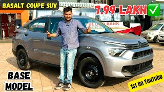 Base Model Basalt🔥  Citroen Basalt You Coupe SUV ₹799 Lakh Review [upl. by Harutak]