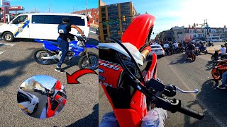 CRAZY PHILLY RIDEOUT OVER 500 BIKES FIRST RIDEOUT ON CRF450R [upl. by Jb]