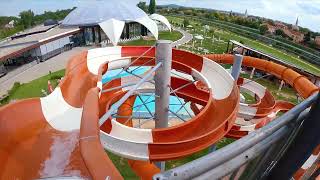 Cobra WaterSlide at Nymphaea WaterPark Oradea Romania [upl. by Andrey845]