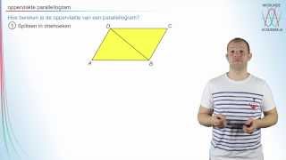Hoe bereken je de oppervlakte van een parallellogram havovwo 2  WiskundeAcademie [upl. by Jemma793]
