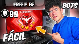 ES MUY FACIL LLEGAR A HEROICO JUGANDO FREE FIRE EN COMPUTADORA   TheDonato [upl. by Nitsed919]