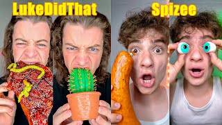 Spicy Food Challenge Compilation  Luke Did That Spicy TikTok vs Spizee The Goat Spicy TikTok [upl. by Vasyuta402]