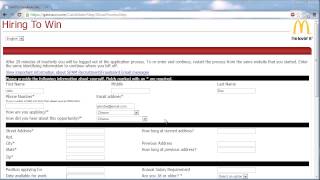 McDonalds Application Online Video [upl. by Homer]